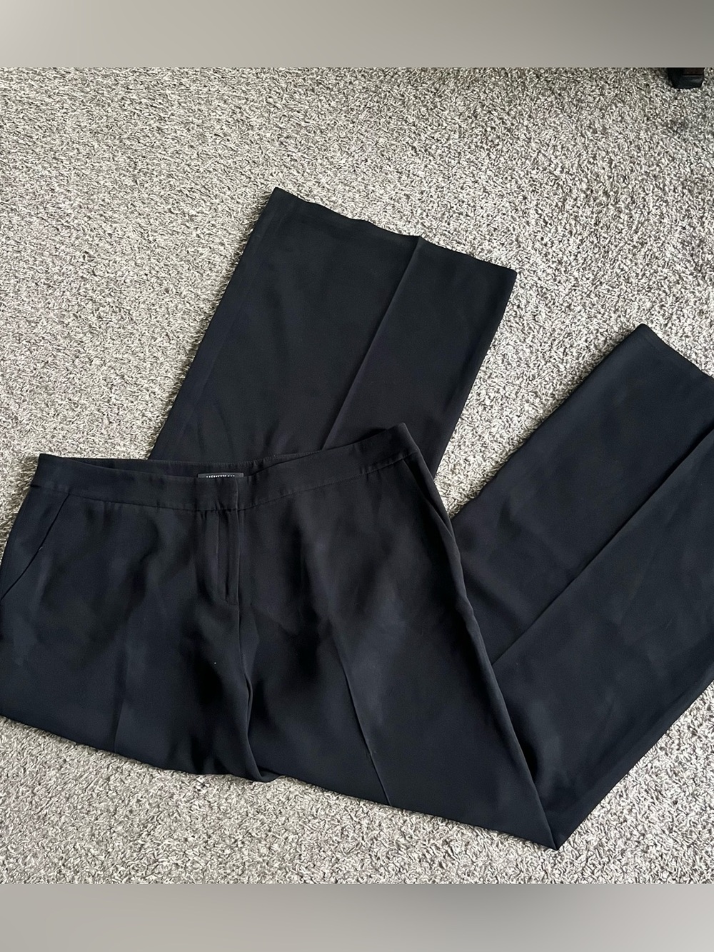 Lafayette 148 Wide Leg Trousers Size 16 High Waist Tailored Dress Pants Workwear